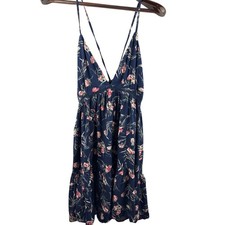 Women’s Lulus Large Navy Blue Flora Sleeveless Sundress