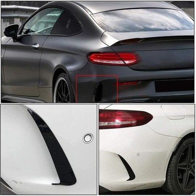 Gloss Black Heckstoßstange Canards Flossen Für Mercedes Benz W205 C205 C63 Coupe