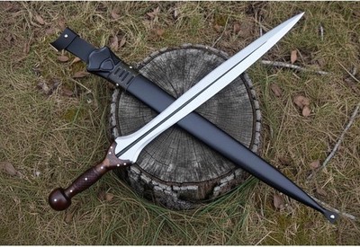 Bronze Age Viking Sword |31'' Handmade Carbon Steel Blade |Hunting Camping Sword