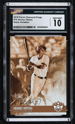 2018 Diamond Kings Sepia Variation Shohei Ohtani CGC 10 Gem Mint Rookie RC 1b9