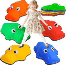 Crocodile Stepping Stone for Kids 5Pcs Non-Slip Toddler Sensory Stepping Stones,