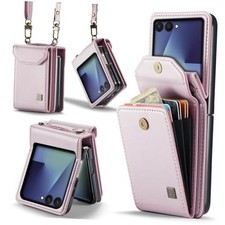 ASAPDOS Crossbody Case Compatible with Samsung Galaxy Z For Z Flip 7 Rose Gold