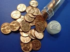 1956 D Lincoln Cent BU roll...RED RED RED...GEM GEM GEM !!
