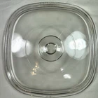 Vintage Corning Ware Pyrex 8" Square Glass Domed Replacement Lid A-9-C