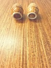 Vintage Japan Faux Bois Ceramic Creamer Sugar Bowl Salt Pepper Set Rustic MCM — photo 6