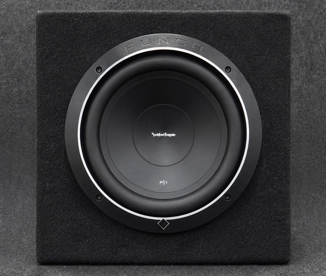 Rockford Fosgate P1 12in Enclosed Non-Powered Subwoofer Single VC 250W RMS Used