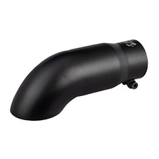 Exhaust tip -2.5'' Inlet Bolt on Turn Down Design - Stainless Steel Car Black