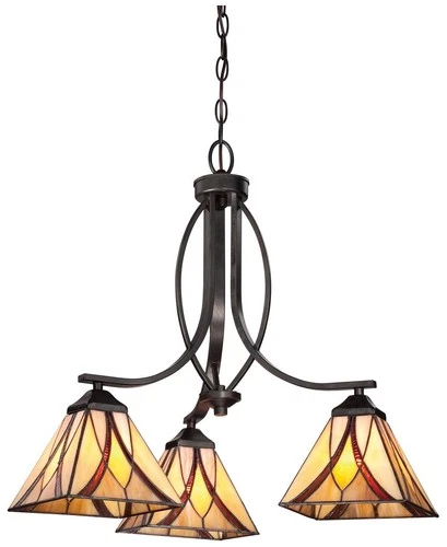 Quoizel Asheville 23" Wide Valiant Bronze 3-Light Chandelier - Picture 6 of 7