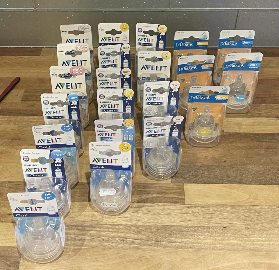 Bundle Philips Advent & Dr Brown Mixed Teats 0m+ , 3m+, 6m+ NEW 🔥 X 22 Joblot - Image 3 of 4