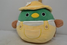 Squishmellow 10" Avery the Green Mallard Duck in Yellow Overalls w/ Pocket Plush