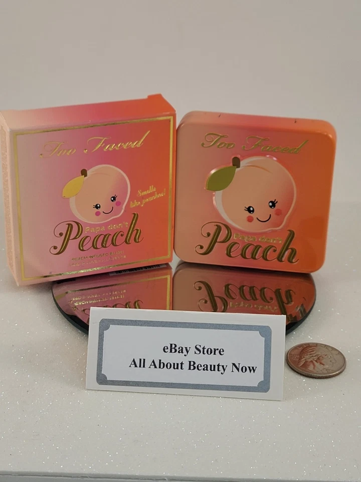 Too Faced PAPA DON'T PEACH Peach Infused Blush 0.32 oz Full Size New In Box RARE - Image 3 of 4