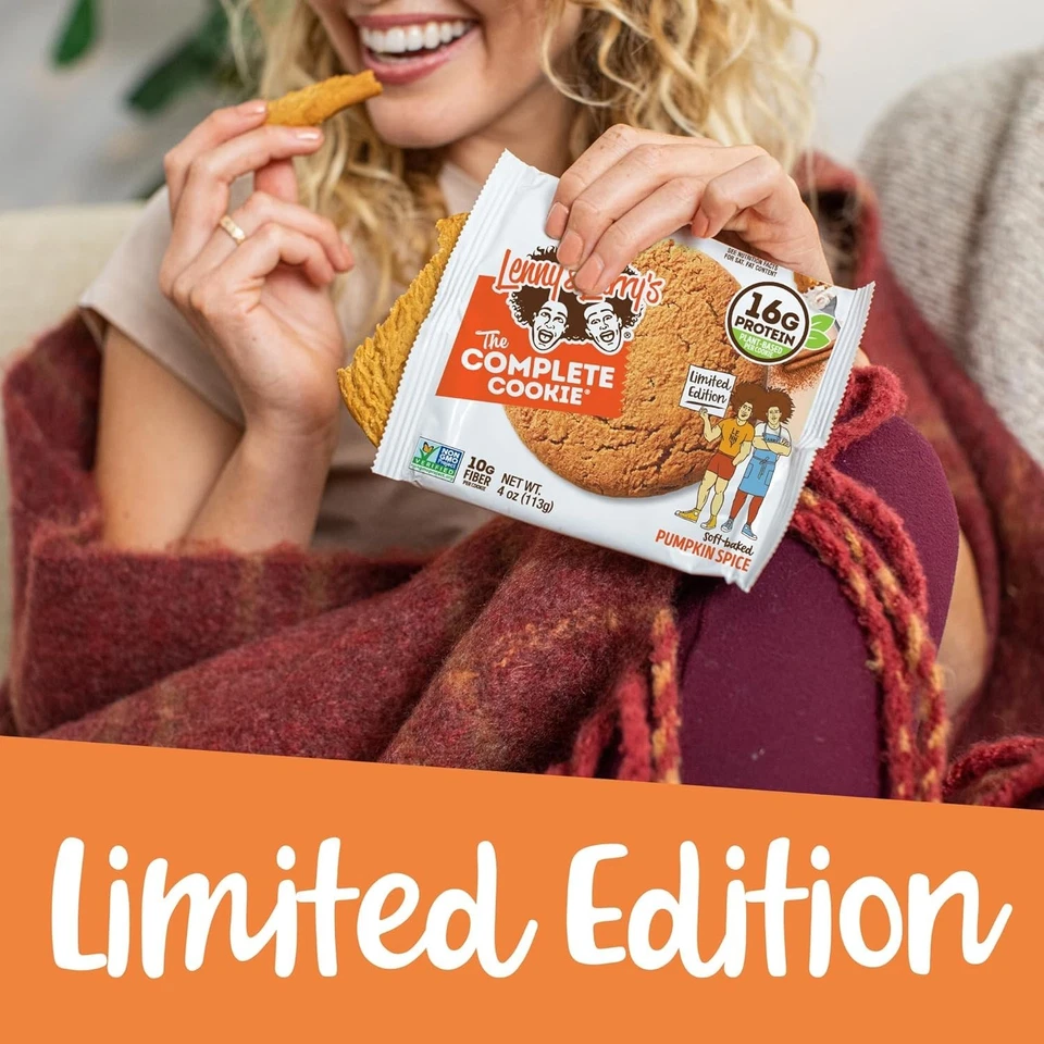 Soft Baked Pumpkin Spice  Cookies - 16g Protein & 10g Fiber, Pack of 12 - Image 4 of 4