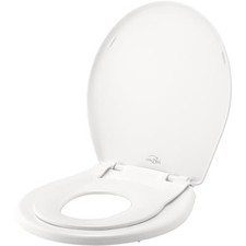 WHITE - MAYFAIR LITTLE2BIG TOILET SEAT WITH BUILT-IN TODDLER POTTY TRAINING
