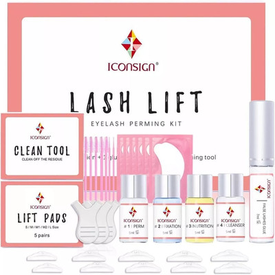 NEU Iconsign Complete Lash Lift Dauerwelle Kit Wimpernverlängerung Brauenlaminierung UK