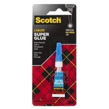 Scotch Super Glue Liquid Fast Drying Adhesive 0.7oz for Wood Metal Leather