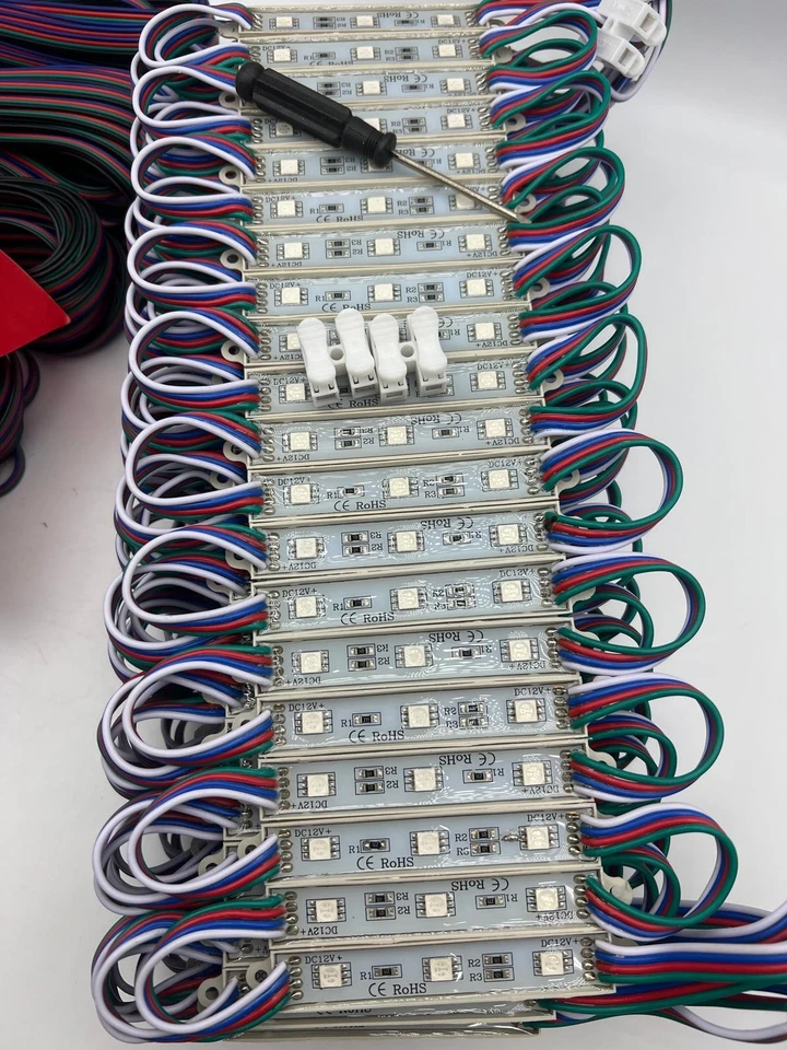 WICHEMI 120ft Storefront LED Lights 240 RGB Modules Bluetooth Control – Open Box - Image 3 of 4