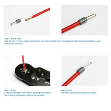 1200pcs Wire Ferrules Terminals Kit, AWG 22-8 Terminal Connector Wire Insulat...