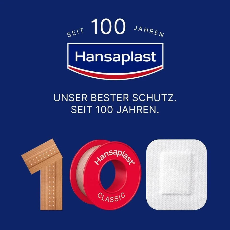 Hansaplast Classic Fixierpflaster Pflaster Rolle 5 m x 2,5 cm (Packung mit 2) - Bild 3 von 3