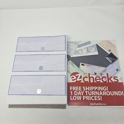EZ Checks 3 Checks Per Page Hologram High Security Laser Check Stock | 150 Sh...