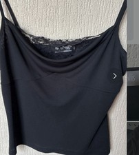 Image of Wallis cami black top with lace detail new size 14