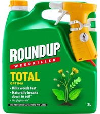 Roundup TOTAL Optima WeedKiller Ready To Use Fast Weed Killer Pump 3L 9.17 per litre
