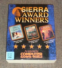 Sierra Award Winners Big Box PC Games CIB Kings Quest V Red Baron Rise of Dragon