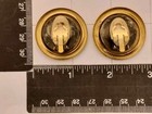 Vintage Earrings Clip 1980's 1990's  Medallion Gold Tone — photo 3
