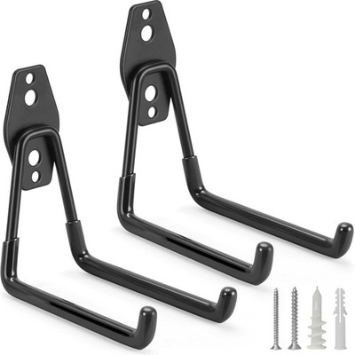 Heavy Duty Garage Hooks 2 Pack Wall Mount Organizer Storage for Tools and Garden