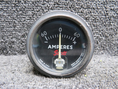 4015-5-47 Scott Aviation Ammeter Indicator (Amps: -60 to 60)