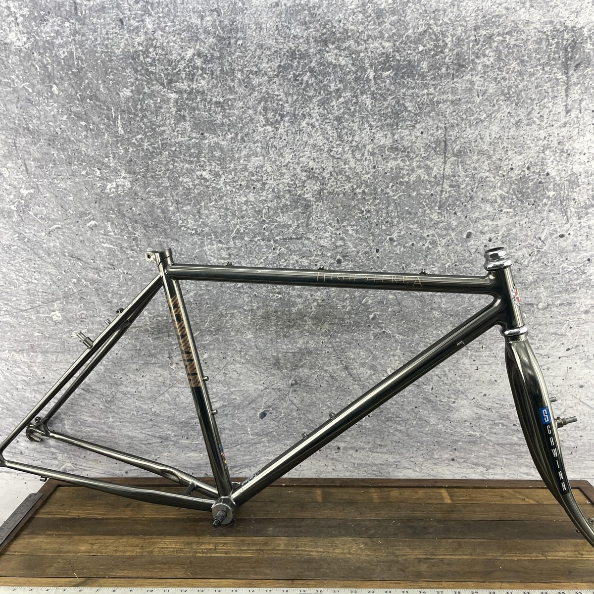 Vintage Schwinn High Sierra Frame Set 19in Black Chrome 4130 MTB