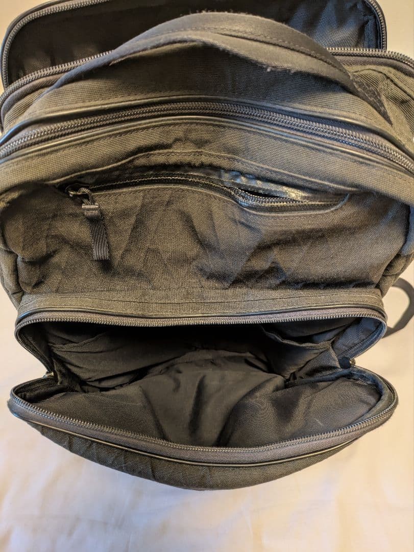 PORTER Black Nylon Backpack Multiple Pockets Used… - image 7