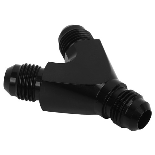˘6AN Coupler Union Fitting Splitter Black Anodized Coating Leak Proof Y Adapter - Picture 6 of 12