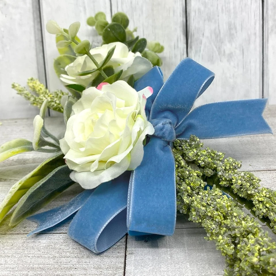 Swiss Velvet Ribbon, Williamsburg Blue - 5/8" x 11 Yd - Image 3 of 4