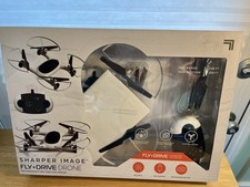 SHARPER IMAGE FLY + DRIVE 7" DRONE RECHARGEABLE DUAL FUNCTION 2.4GHZ LONG RANGE 