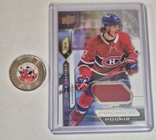 2021-22 UD Premier Rookie Jersey COLE CAUFIELD Montreal Canadiens Card# 106