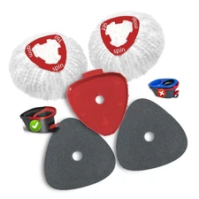 5 Pack Spin Mop Replace Head for O Cedar EasyWring 1 Tank, Includes 2 Microfi...