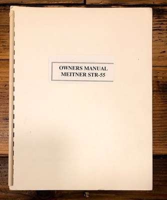 Meitner STR-55 Amplifier Owners / User Manual *Original*
