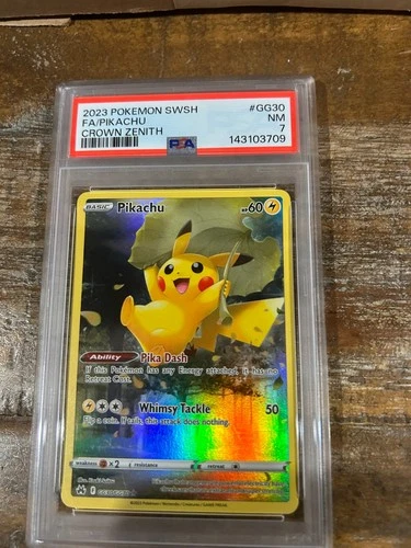 Pokemon 2023 Crown Zenith Full Art PIKACHU #GG30 PSA 7 RARE