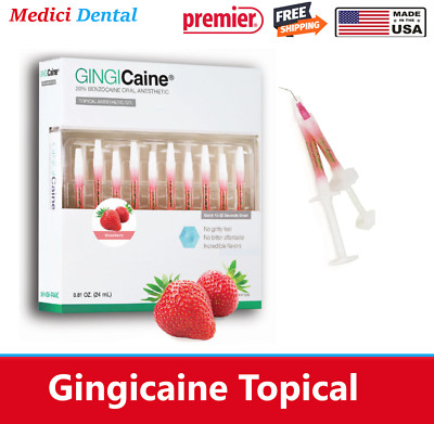 Gingicaine Topical Anesthetic Gel in Syringe. 1.2 ml prefilled syringe Ex: 11/27