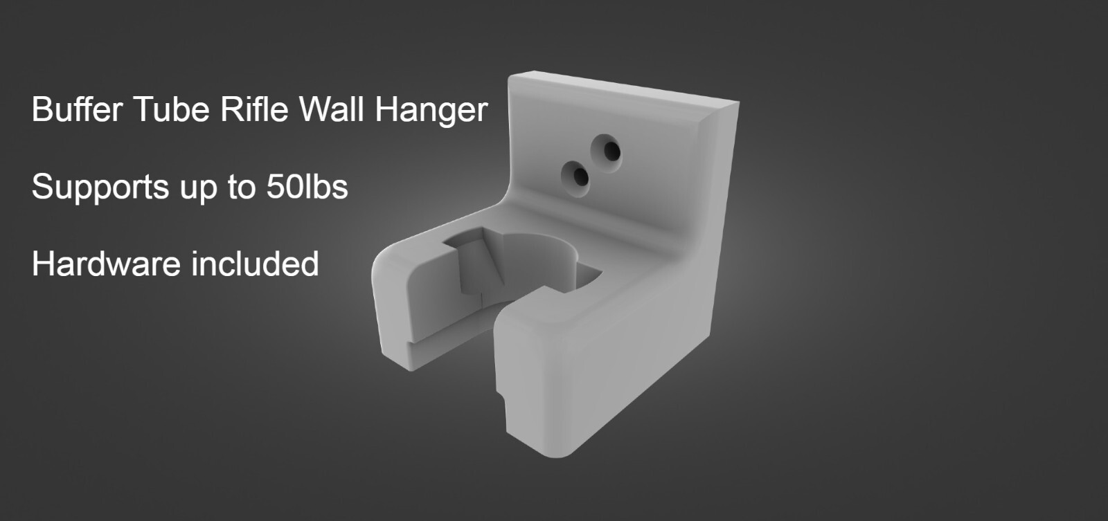 Gun Wall Mount for 223 5.56 Rifle - vertical mount
