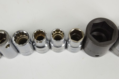 SK Tools 1/2" Drive 13 piezas lote de enchufes surtidos - sae wayne métrico profundo 12pt 6pt - Imagen 17 de 18