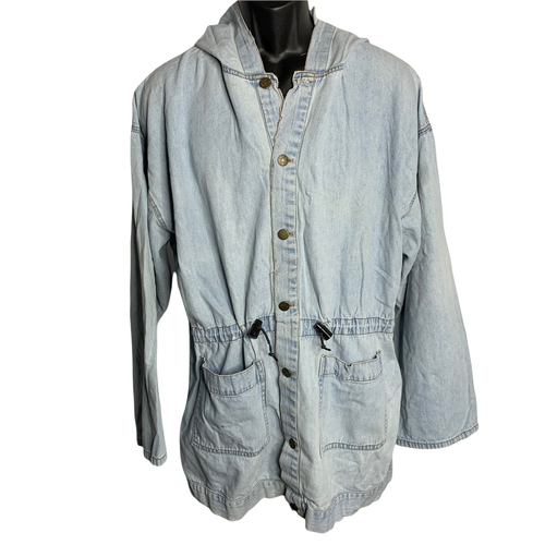 Vintage Denim Chambray Utility Jacket M 