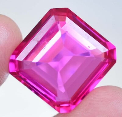 Flawless Natural Mogok Rose Pink Ruby 45.00 Ct Certified Octagon Shape Gemstone