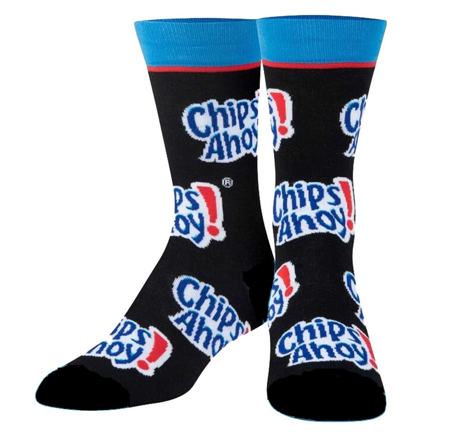 Mens Funky CHIPS AHOY SOCKS Retro Novelty Cookie Monster Log