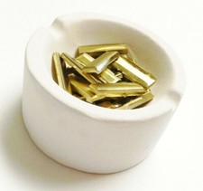 Melting Crucible Dish Round Cup Fused Silica Gold  Silver Capacity 7oz Italy