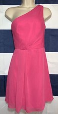 Davids Bridal Pink One Shoulder Dress Size 0 Wedding, Bridesmaid, Prom, Pageant