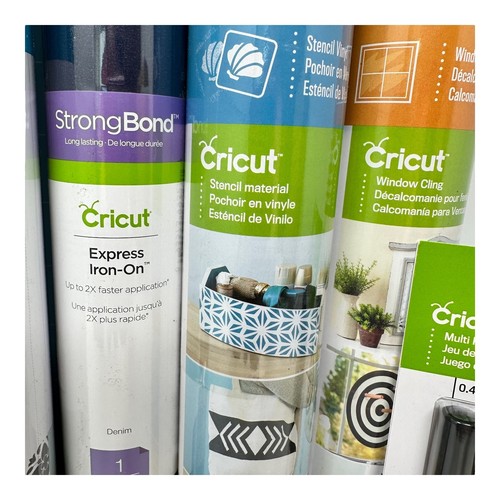 Cricut Lotto Vinile Stencil Tappetino Penna Set Ferro su Sport Flex Bundle Set Regalo Blu - Foto 3 di 8
