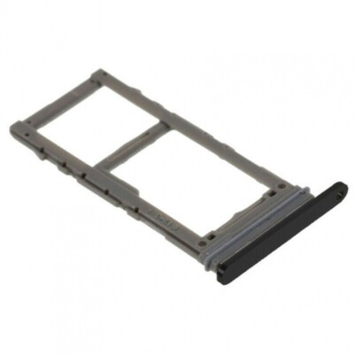Sim Tray For Samsung Galaxy Note 10 Plus + 1 Sim Card Adapter Black
