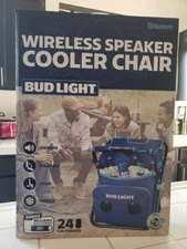 Bud Light Folding Chair Cooler Speaker Combo Blue