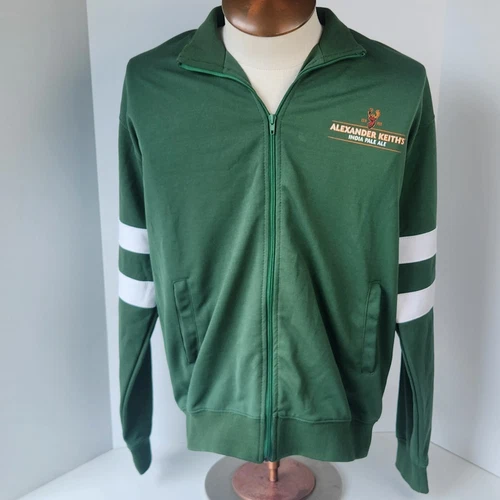 ALEXANDER KEITH'S Men's Jacket XL Beer Zip Green White Brewery St. Patrick's Day - product listing photo